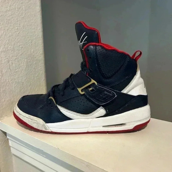 Nike Air Jordan flight 45 High Top Blue White Gym Red Size 5.5Y CZ8768 400 - Picture 3 of 10